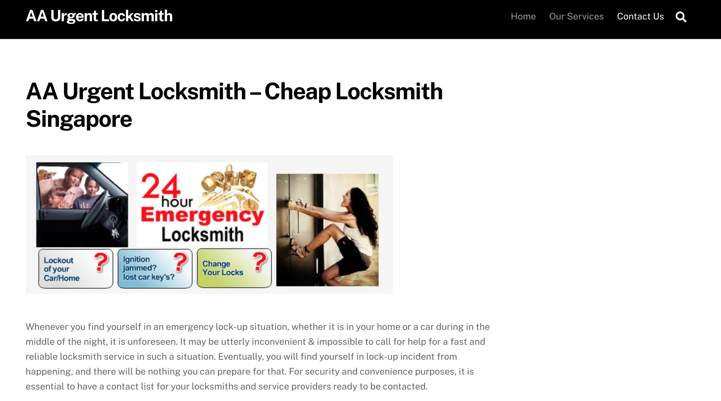 AA Urgent Locksmith