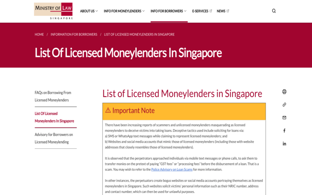 licensed money lender in singapore